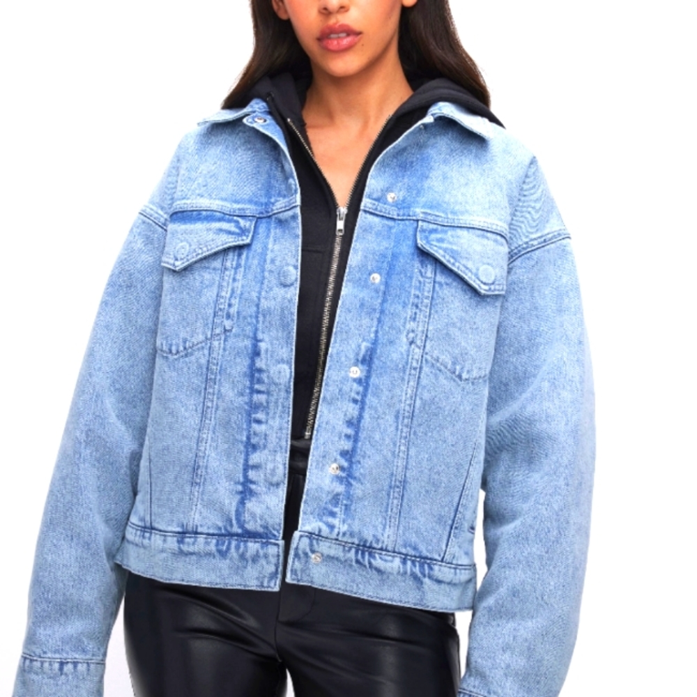 NWT Good American denim trucker jacket size xl